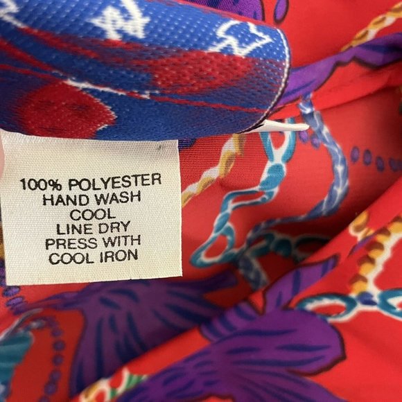 Vintage 80s Susan Tudor Women's red Ruffled Crop puff sleeve size M - Picture 7 of 12